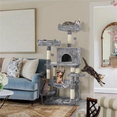 Cat Tree with Condo and Scratching Post Tower