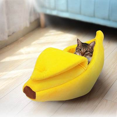 Cozy Banana Cat Bed House - My Pets Today