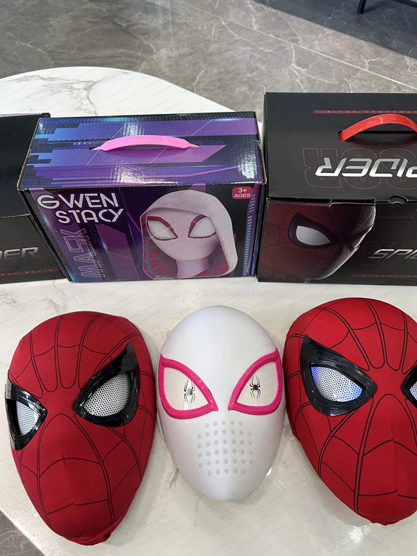 Luxury Spider-Man Mask Rechargeable Remote Eyes Movable Mask