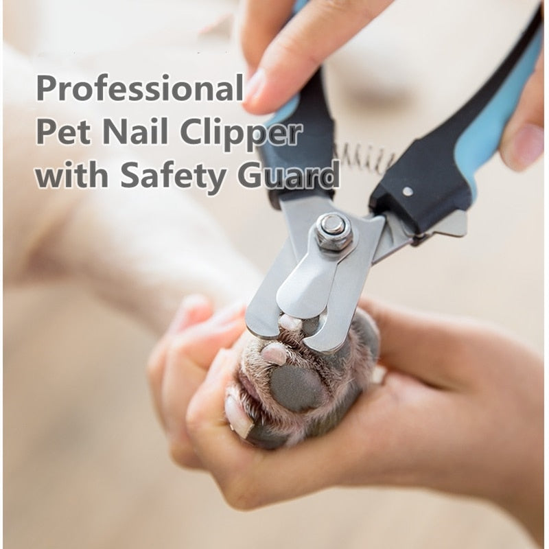 Stainless Steel Scissors Nail Clipper with Safety Guard - My Pets Today