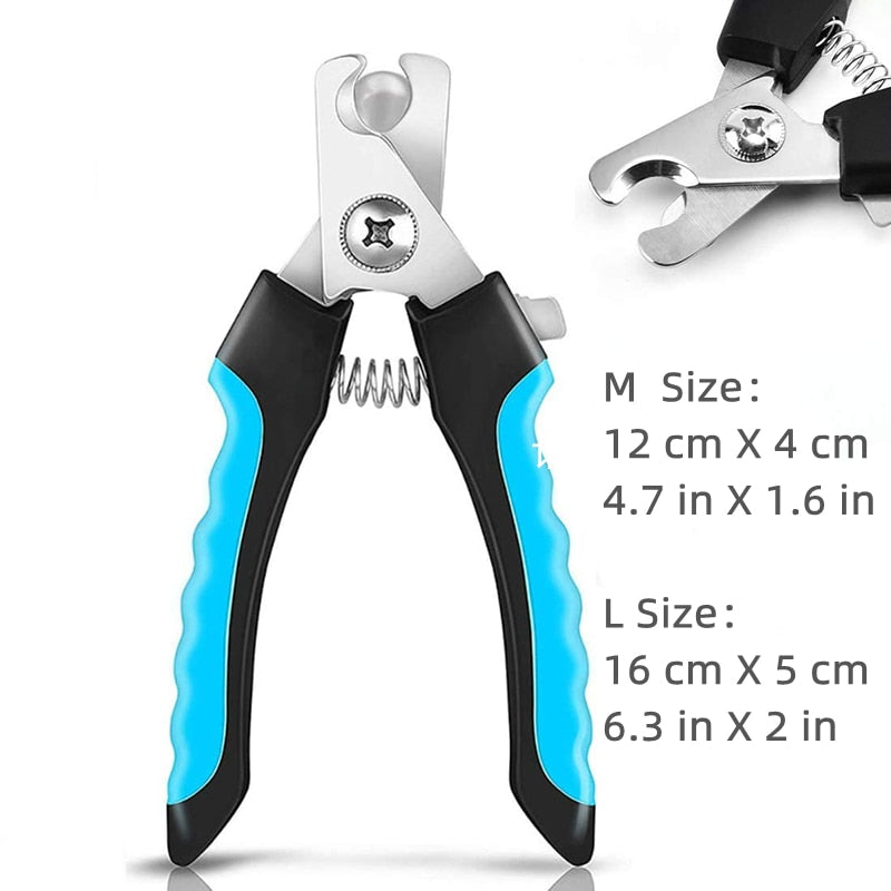 Stainless Steel Scissors Nail Clipper with Safety Guard - My Pets Today