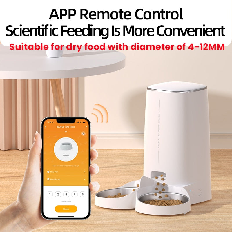 Smart Remote Food Dispenser Working with Wifi - My Pets Today