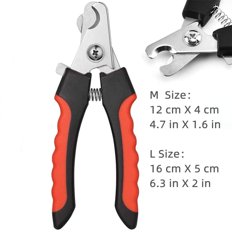 Stainless Steel Scissors Nail Clipper with Safety Guard - My Pets Today